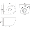 Mexen Lena set WC încastrat cu suport pneumatic Tex Air XS-F cu vas WC Tornado și capac cu închidere lentă, negru mat