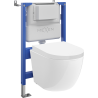 Mexen Lena set încastrat WC cu cadru pneumatic Tex Air XS-F cu vas WC și capac cu cădere lentă, alb - 610830220200A