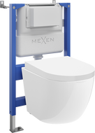Mexen Lena set WC încastrat cadru pneumatic Tex Air XS-F cu vas WC Tornado și capac cu închidere lentă, alb - 610830220200TA