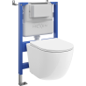 Mexen Lena set incastrat WC cu cadru pneumatic Tex Air XS-F cu vas WC și capac cu închidere lentă, alb - 610830220300A