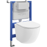 Mexen Lena Tex Air XS-F pneumatikus WC tartókeret szett beépített WC Tornado csészével és lassan csukódó ülőkével,