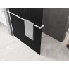 Mexen Kioto+ perete de duș cu raft Walk-in 150 x 200 cm, ombre negru 8 mm, alb - 800-150-121-20-76