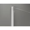 Mexen Kioto+ perete de duș cu raft Walk-in 150 x 200 cm, ombre negru 8 mm, alb - 800-150-121-20-76