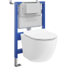 Mexen Lena WC beépített szett Tex Air XS-F pneumatikus vázzal, Tornado WC-csészével és lassan záródó deszkával, fehér