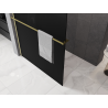Mexen Kioto+ panou de duș cu raft Walk-in 80 x 200 cm, ombre negru 8 mm, auriu periat - 800-080-121-55-76