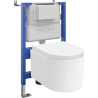 Mexen Sofia set încastrat WC cu cadru pneumatic Tex Air XS-F cu vas WC și capac cu închidere lentă, alb - 610830540200A