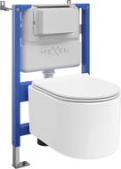 Mexen Sofia set incastrat WC cadru pneumatic Tex Air XS-F cu vas WC și capac cu închidere lentă, alb - 610830540500A