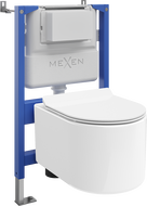 Mexen Sofia set încastrat WC cadru pneumatic Tex Air XS-F cu vas WC și scaun cu închidere lentă, alb - 610830544000A