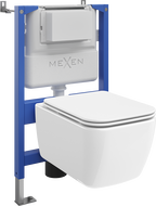Mexen Stella Tex Air XS-F pneumatikus WC tartály szett fali beépítéshez WC csészével és lassan záródó ülőkével,
