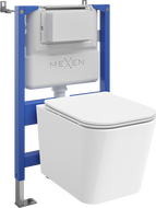 Mexen Teo set încastrat WC cu cadru pneumatic Tex Air XS-F cu vas WC și capac cu închidere lentă, alb - 610830850600A