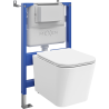 Mexen Teo set WC încastrat cu cadru pneumatic Tex Air XS-F cu vas WC Tornado și capac cu cădere lentă, alb - 610830850600TA