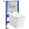 Mexen Teo set incastrat WC cu cadru pneumatic Tex Air XS-F cu vas WC Tornado și capac cu închidere lentă, alb