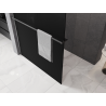 Mexen Kioto+ 150 x 200 cm-es Walk-in zuhanyfal polccal, fekete ombre 8 mm, gun metal - 800-150-121-95-76