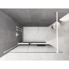 Mexen Kioto+ perete de duș cu raft Walk-in 80 x 200 cm, ombre negru 8 mm, albă - 800-080-121-20-76