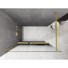 Mexen Kioto+ Walk-in 70 x 200 cm-es zuhanyfal polccal, fekete ombre 8 mm, arany szálcsiszolt - 800-070-121-55-76