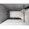 Mexen Kioto+ perete de duș cu raft Walk-in 130 x 200 cm, ombre negru 8 mm, negru - 800-130-121-70-76