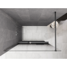 Mexen Kioto+ 150 x 200 cm-es Walk-in zuhanyfal polccal, fekete ombre 8 mm, gun metal - 800-150-121-95-76