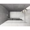 Mexen Kioto+ zuhanyfal polccal, Walk-in 80 x 200 cm, ombre fekete 8 mm, szálcsiszolt nikkel - 800-080-121-97-76