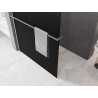 Mexen Kioto+ zuhanyfal polccal Walk-in 130 x 200 cm, ombre fekete 8 mm, szálcsiszolt nikkel - 800-130-121-97-76