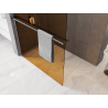 Mexen Kioto+ zuhanyfal polccal Walk-in 100 x 200 cm, bronz 8 mm, króm - 800-100-121-01-32