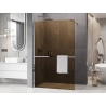 Mexen Kioto+ zuhanyfal polccal Walk-in 110 x 200 cm, bronz 8 mm, króm - 800-110-121-01-32