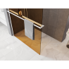 Mexen Kioto+ zuhanyfal polccal Walk-in 100 x 200 cm, bronz 8 mm, fehér - 800-100-121-20-32