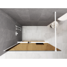 Mexen Kioto+ zuhanyfal polccal Walk-in 120 x 200 cm, bronz 8 mm, fehér - 800-120-121-20-32