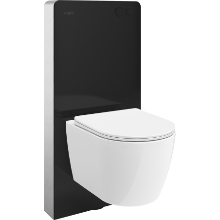 Mexen Carmen WC falirozott konzolszett Tex Air G légnyomásos WC csésze és lassan csukódó ülőke, fehér
