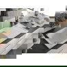 Mexen Andres Chiuvetă de granit de 1,5 compartiment cu picurător și baterie de bucătărie Telma, Albă - 6515-20-670200-20