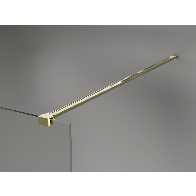Mexen Kioto+ Walk-in zuhanyfal polccal, 140 x 200 cm, bronz 8 mm, arany - 800-140-121-50-32