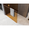 Mexen Kioto+ 130 x 200 cm-es zuhanyfal polccal, 8 mm bronz, kefe réz - 800-130-121-65-32
