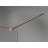Mexen Kioto+ 130 x 200 cm-es zuhanyfal polccal, 8 mm bronz, kefe réz - 800-130-121-65-32