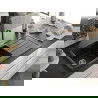 Mexen Andres chiuvetă de granit 1,5 cameră cu scurgător și baterie de bucătărie Telma, negru/argintiu - 6515-73-670200-70