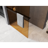 Mexen Kioto+ Zuhanyfal polccal Walk-in 80 x 200 cm, bronz 8 mm, gun szürke kefélt - 800-080-121-66-32