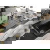 Mexen Andres Chiuvetă de granit de 1,5 compartiment cu picurător și baterie de bucătărie Telma, Neagră/Aurie - 6515-75-670200-50