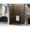 Mexen Kioto+ 90 x 200 cm-es zuhanyfal polccal, 8 mm-es bronz, pisztolyfém - 800-090-121-95-32