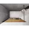 Mexen Kioto+ Zuhanyfal polccal, Walk-in 140 x 200 cm, bronz 8 mm, gun metal - 800-140-121-95-32