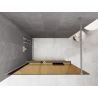 Mexen Kioto+ Zuhanyfal polccal Walk-in 140 x 200 cm, bronz 8 mm, kefélt nikkel - 800-140-121-97-32