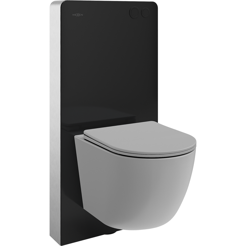 Mexen Lena falra szerelhető WC készlet Tex Air G pneumatikus kerettel, WC csészével és lassan záródó ülőkével,