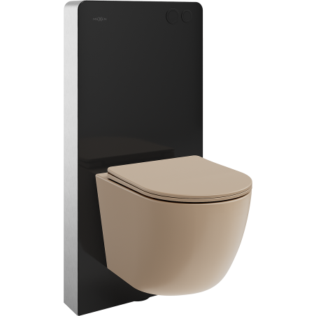 Mexen Lena WC felületi szerelőkészlet Tex Air G pneumatikus szerelőrendszerrel, WC csészével és lassan záródó