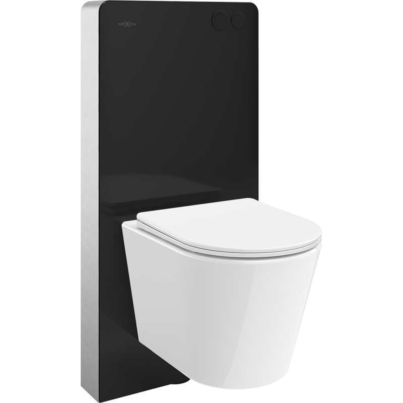 Mexen Rico set montaj pe suprafață WC cadru pneumatic Tex Air G cu vas WC și capac cu închidere lentă, alb