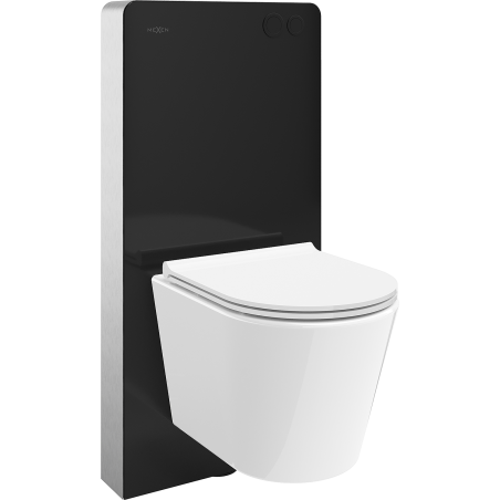 Mexen Rico set de montare pe perete WC suport pneumatic Tex Air G cu vas WC și capac cu închidere lentă, alb