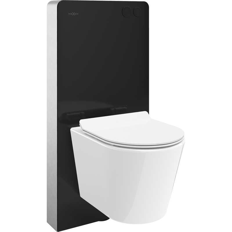Mexen Rico set de suprafață WC cadru pneumatic Tex Air G cu vas WC Tornado și capac cu închidere lentă alb