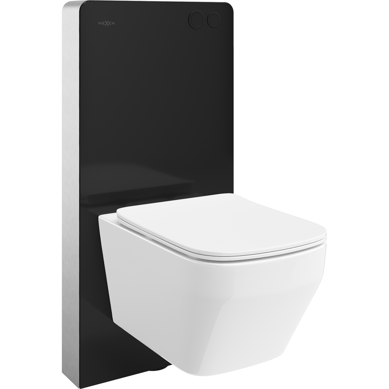Mexen Riva set de montaj WC exterior cadru pneumatic Tex Air G cu vas WC Tornado şi capac cu închidere lentă alb