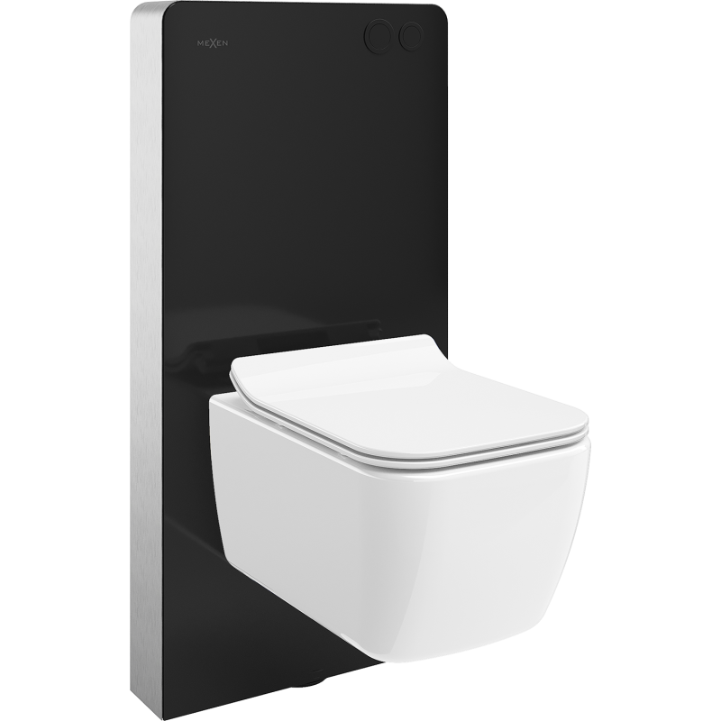 Mexen Stella felületre szerelhető WC készlet Tex Air G pneumatikus kerettel, WC-csészével és lassan záródó ülőkével,