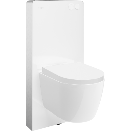 Mexen Carmen set de montaj aparent WC cadru pneumatic Tex Air G cu vas WC Tornado și capac cu închidere lentă, alb -