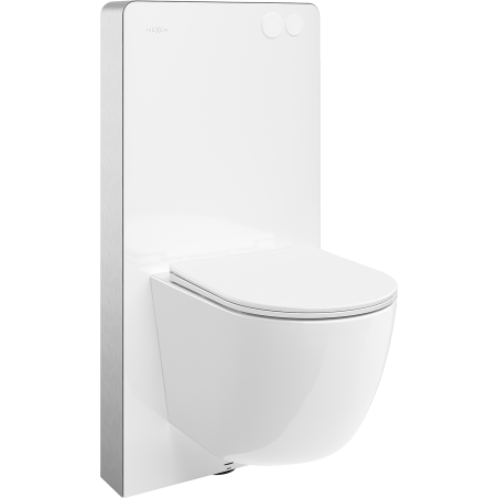 Mexen Lena set suprapus WC cu cadru pneumatic Tex Air G cu vas de WC Tornado și capac cu închidere lentă, alb -
