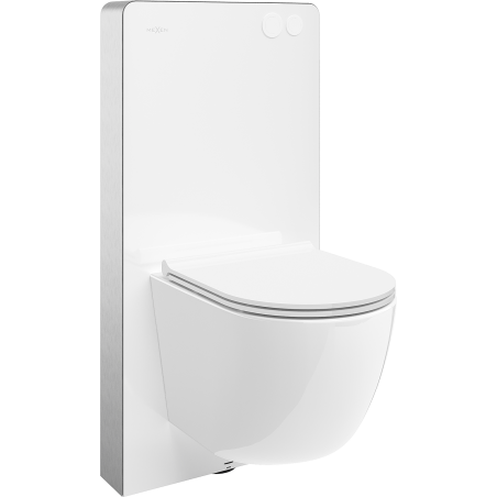 Mexen Lena set îngropat WC cadru pneumatic Tex Air G cu vas WC și capac cu coborâre lentă, alb - 615030220500A-20