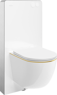Mexen Lena set încastrat WC cadru pneumatic Tex Air G cu vas WC și capac cu închidere lentă, alb/auriu - 615030224005A-20