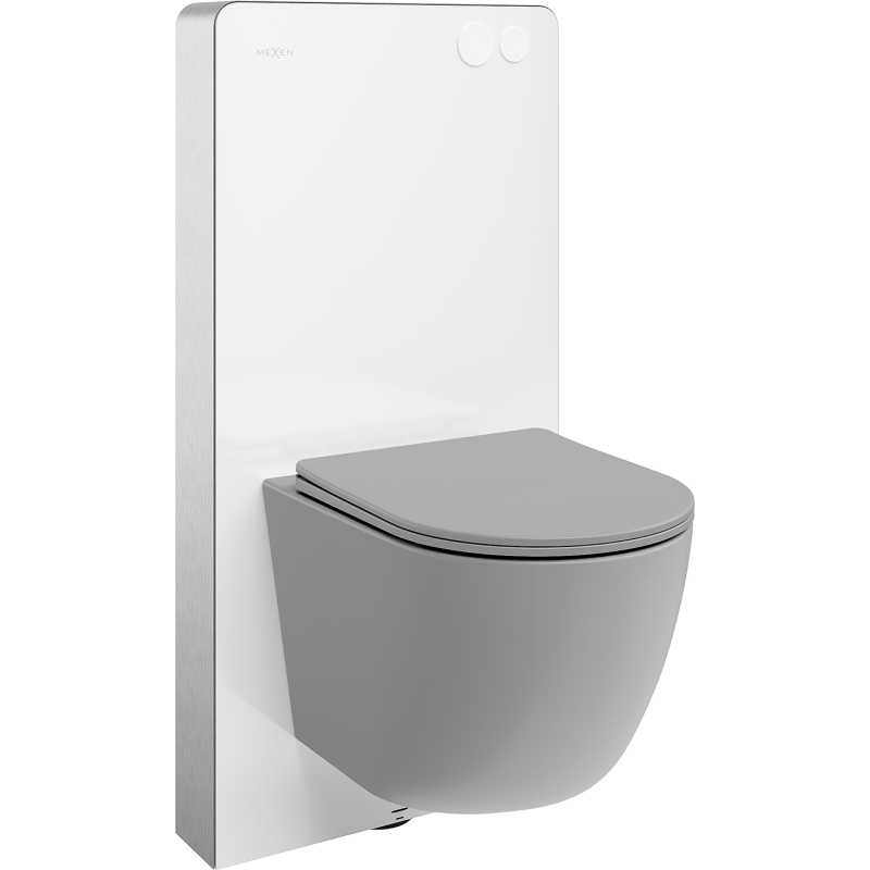 Mexen Lena falsíkra szerelhető WC-készlet Tex Air G pneumatikus vázzal, WC-csészével és lassan záródó üléssel,